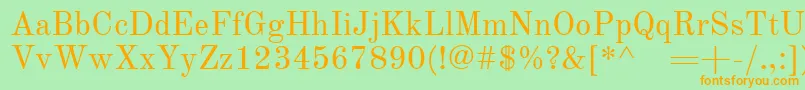 OldstandardRegular Font – Orange Fonts on Green Background