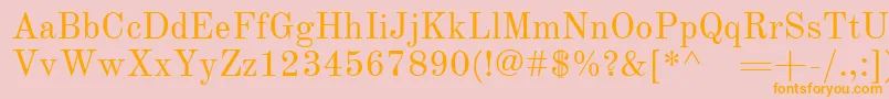 OldstandardRegular Font – Orange Fonts on Pink Background