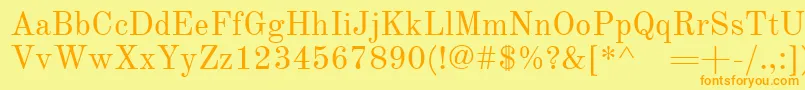 OldstandardRegular Font – Orange Fonts on Yellow Background
