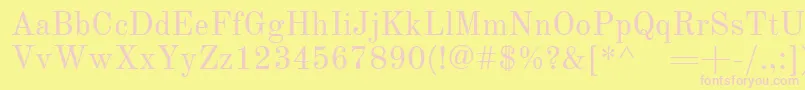 OldstandardRegular Font – Pink Fonts on Yellow Background