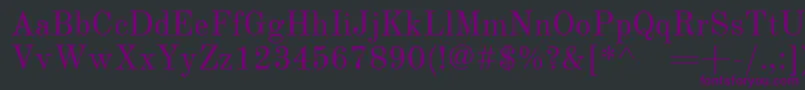 フォントOldstandardRegular – 黒い背景に紫のフォント