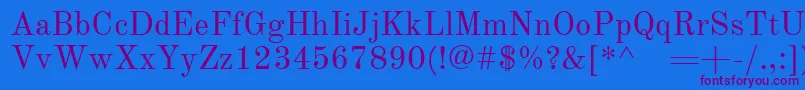 OldstandardRegular Font – Purple Fonts on Blue Background