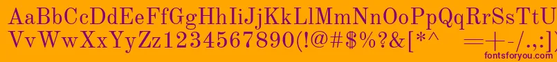 OldstandardRegular Font – Purple Fonts on Orange Background