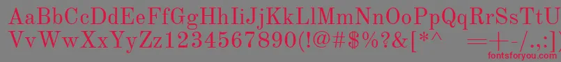 OldstandardRegular Font – Red Fonts on Gray Background