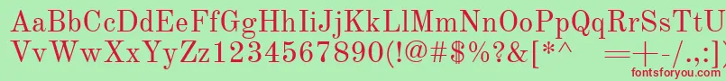 OldstandardRegular Font – Red Fonts on Green Background