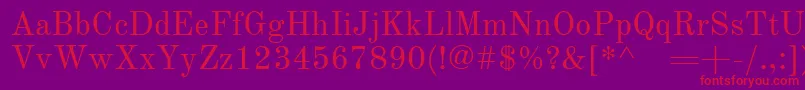 OldstandardRegular Font – Red Fonts on Purple Background