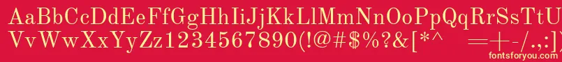 OldstandardRegular Font – Yellow Fonts on Red Background