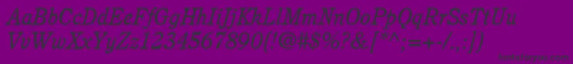 PerspectiveSsiItalic Font – Black Fonts on Purple Background