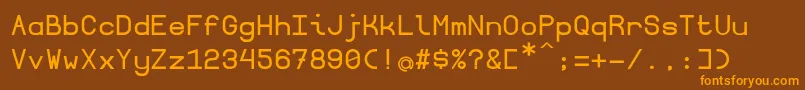 Borgenbold Font – Orange Fonts on Brown Background