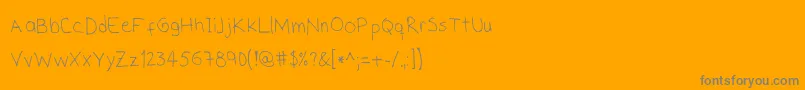 フォントSHand – オレンジの背景に灰色の文字