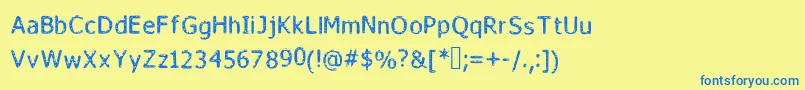 Fada Font – Blue Fonts on Yellow Background