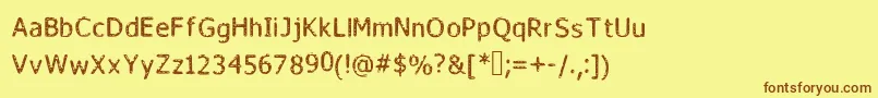 Fada Font – Brown Fonts on Yellow Background