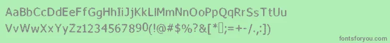 フォントFada – 緑の背景に灰色の文字