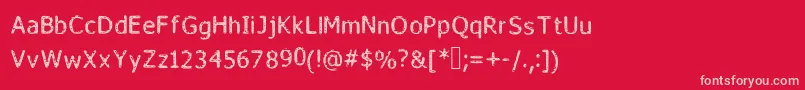 Fada Font – Pink Fonts on Red Background