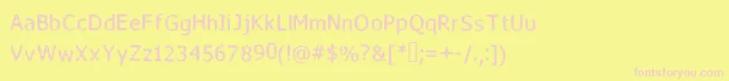 Fonte Fada – fontes rosa em um fundo amarelo