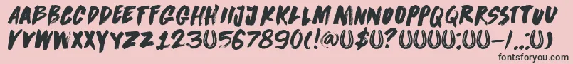 DkDirrrty Font – Black Fonts on Pink Background