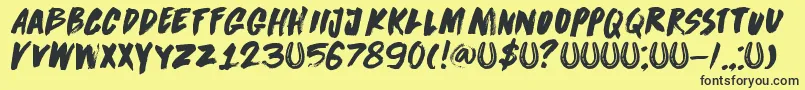 DkDirrrty Font – Black Fonts on Yellow Background