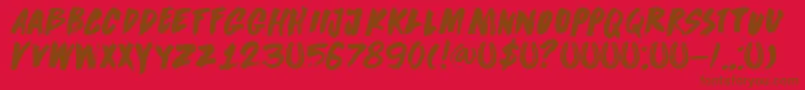 DkDirrrty Font – Brown Fonts on Red Background