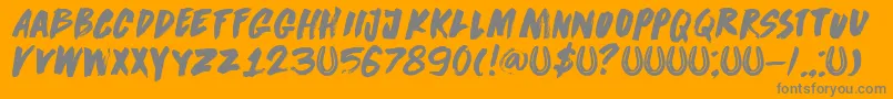 DkDirrrty Font – Gray Fonts on Orange Background