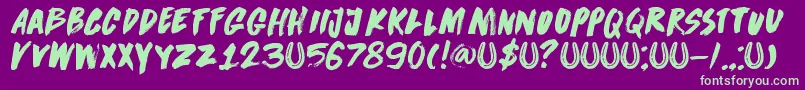 DkDirrrty Font – Green Fonts on Purple Background