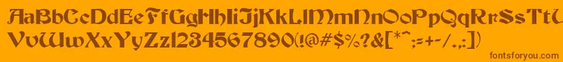 BeckerMediumMedium Font – Brown Fonts on Orange Background