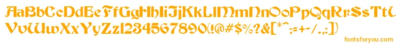 BeckerMediumMedium Font – Orange Fonts on White Background