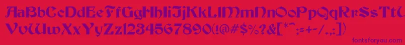 BeckerMediumMedium Font – Purple Fonts on Red Background