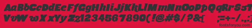 Nuornata Font – Black Fonts on Red Background