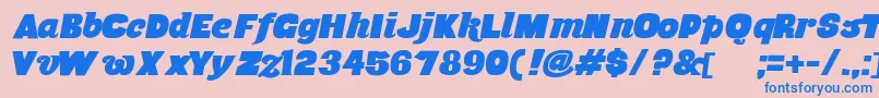 More about Nuornata Font Nuornata Font – Blue Fonts on Pink Background