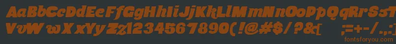 Шрифт Nuornata – коричневые шрифты на чёрном фоне