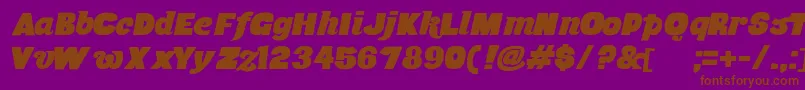 Nuornata Font – Brown Fonts on Purple Background