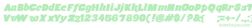 Nuornata Font – Green Fonts on White Background