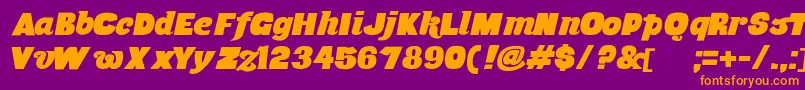 Nuornata Font – Orange Fonts on Purple Background