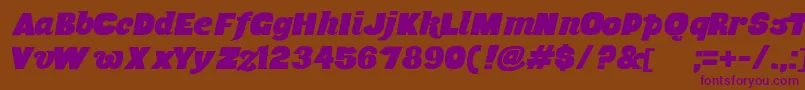 Nuornata Font – Purple Fonts on Brown Background