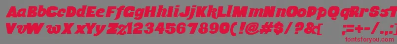 Шрифт Nuornata – красные шрифты на сером фоне