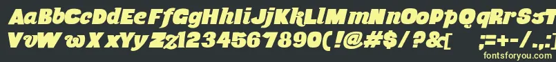 Nuornata Font – Yellow Fonts on Black Background