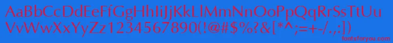 Agopusr Font – Red Fonts on Blue Background