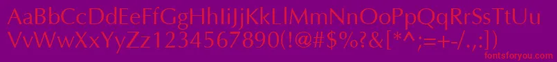 Agopusr Font – Red Fonts on Purple Background