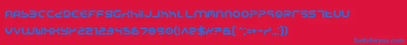 YukonTech Font – Blue Fonts on Red Background