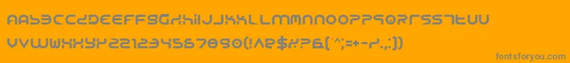 フォントYukonTech – オレンジの背景に灰色の文字