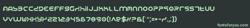 Шрифт YukonTech – зелёные шрифты на чёрном фоне