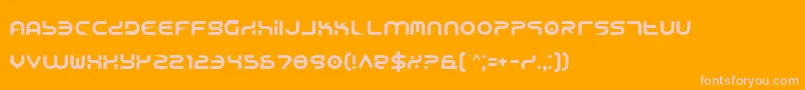 YukonTech Font – Pink Fonts on Orange Background