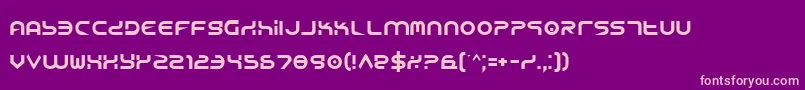 フォントYukonTech – 紫の背景にピンクのフォント