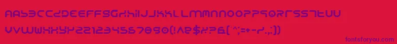 YukonTech-Schriftart – Violette Schriften auf rotem Hintergrund