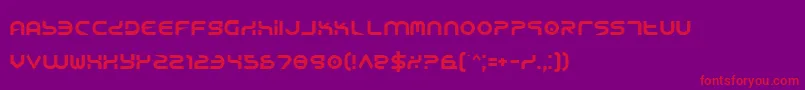 YukonTech-Schriftart – Rote Schriften auf violettem Hintergrund