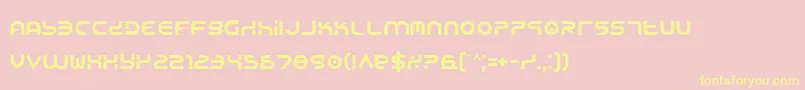 YukonTech Font – Yellow Fonts on Pink Background