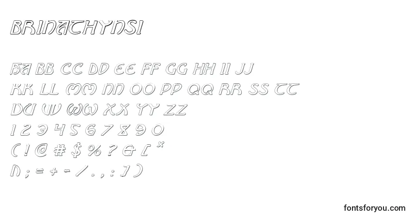 Czcionka Brinathynsi – alfabet, cyfry, specjalne znaki