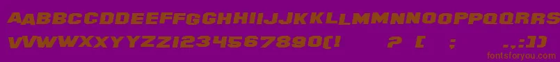 SfHollywoodHillsExtendedItalic Font – Brown Fonts on Purple Background