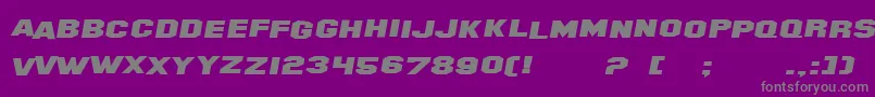 SfHollywoodHillsExtendedItalic Font – Gray Fonts on Purple Background