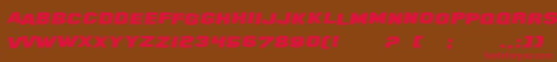 SfHollywoodHillsExtendedItalic Font – Red Fonts on Brown Background